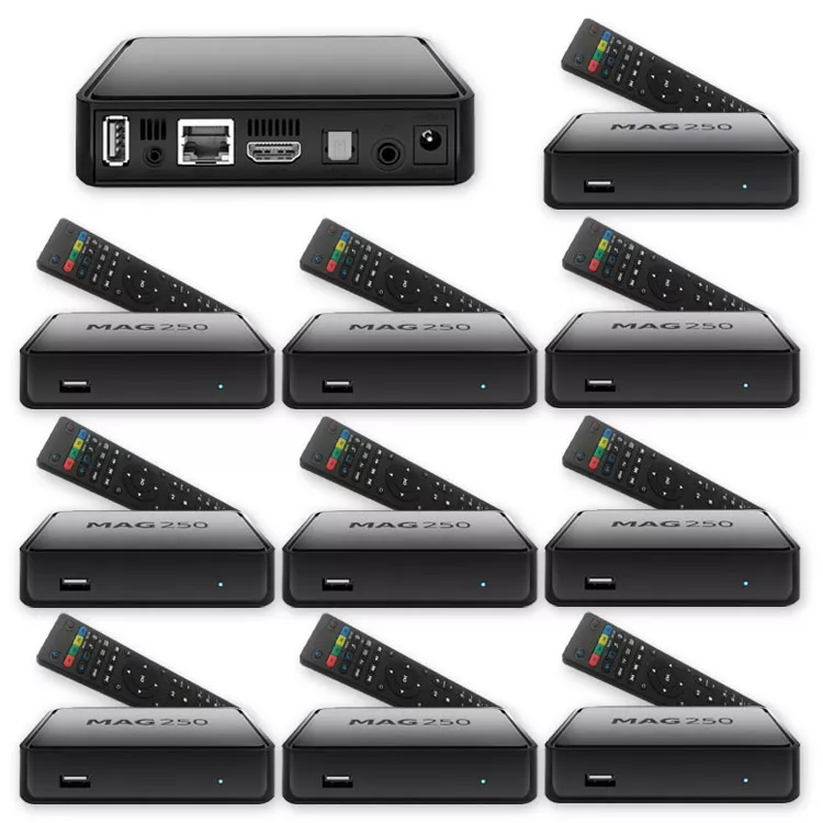10 x MAG-250 Micro Konsole IPTV SET TOP BOX Internet TV 10 x MAG-250 Micro Konsole IPTV SET TOP BOX Internet TV