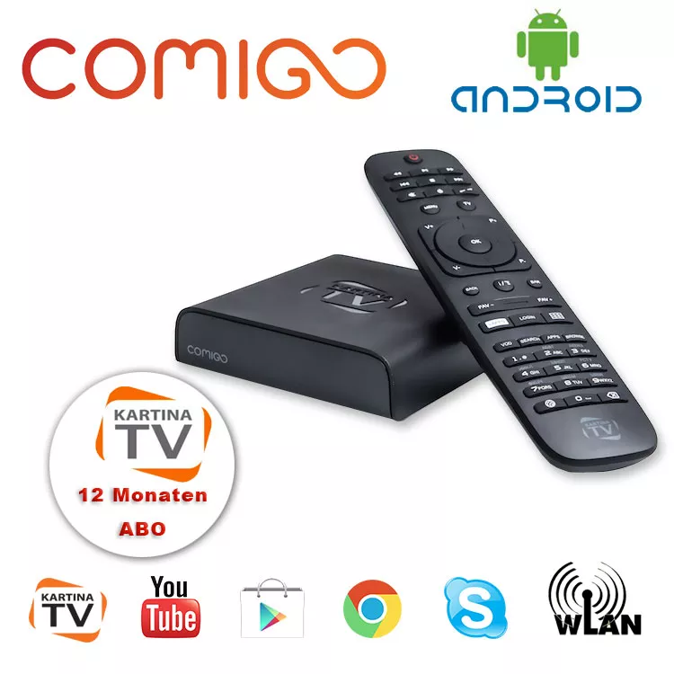 Comigo Quattro IPTV Receiver + 1 Jahr Kartina TV Abo Comigo Quattro IPTV Receiver + 1 Jahr Kartina TV Abo
