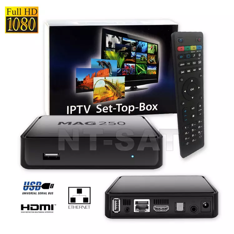 MAG-250 Micro Konsole IPTV SET TOP BOX Internet TV 