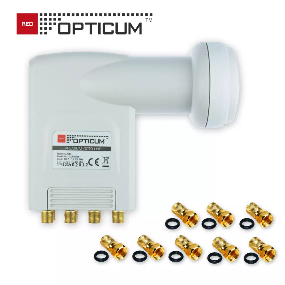Opticum LOP-04 H Octo-Switch LNB 0,1dB, geeignet f/ür Satelliten-Receiver