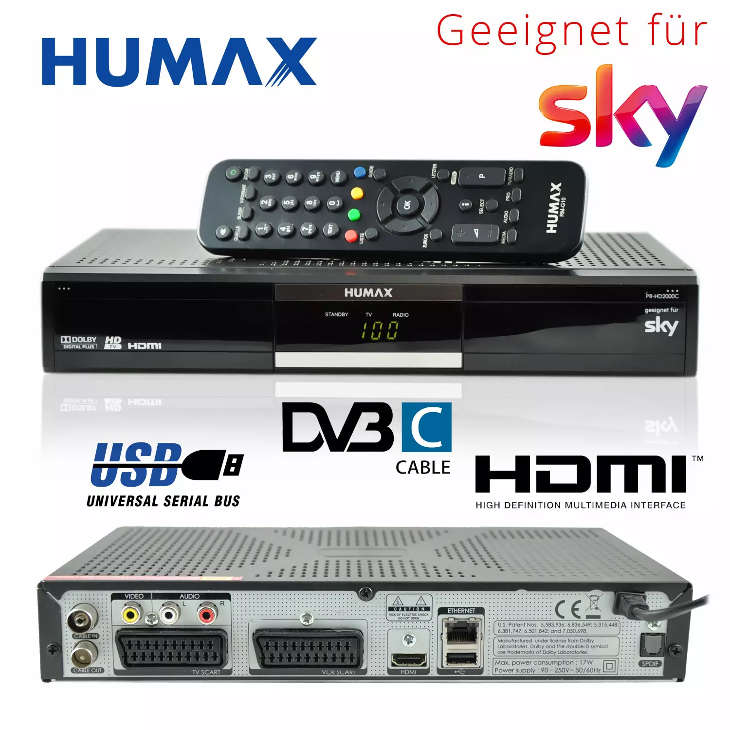 Kabel Receiver HUMAX PRHD2000C Digital Kabelreceiver DVB