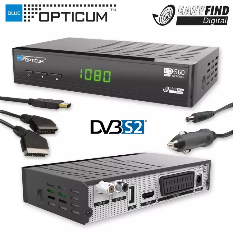 HDTV Sat Receiver Opticum HD S 60 Camping EasyFind