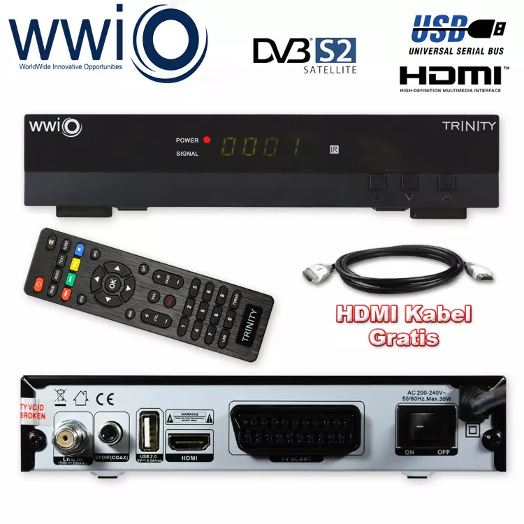 DVB-S2 Digital Satelliten Receiver WWIO TRINITY