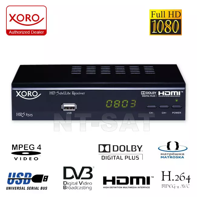 Digital HD Sat-Receiver Xoro HRS 8525 Full-HD USB Mediaplayer HDTV HDMI