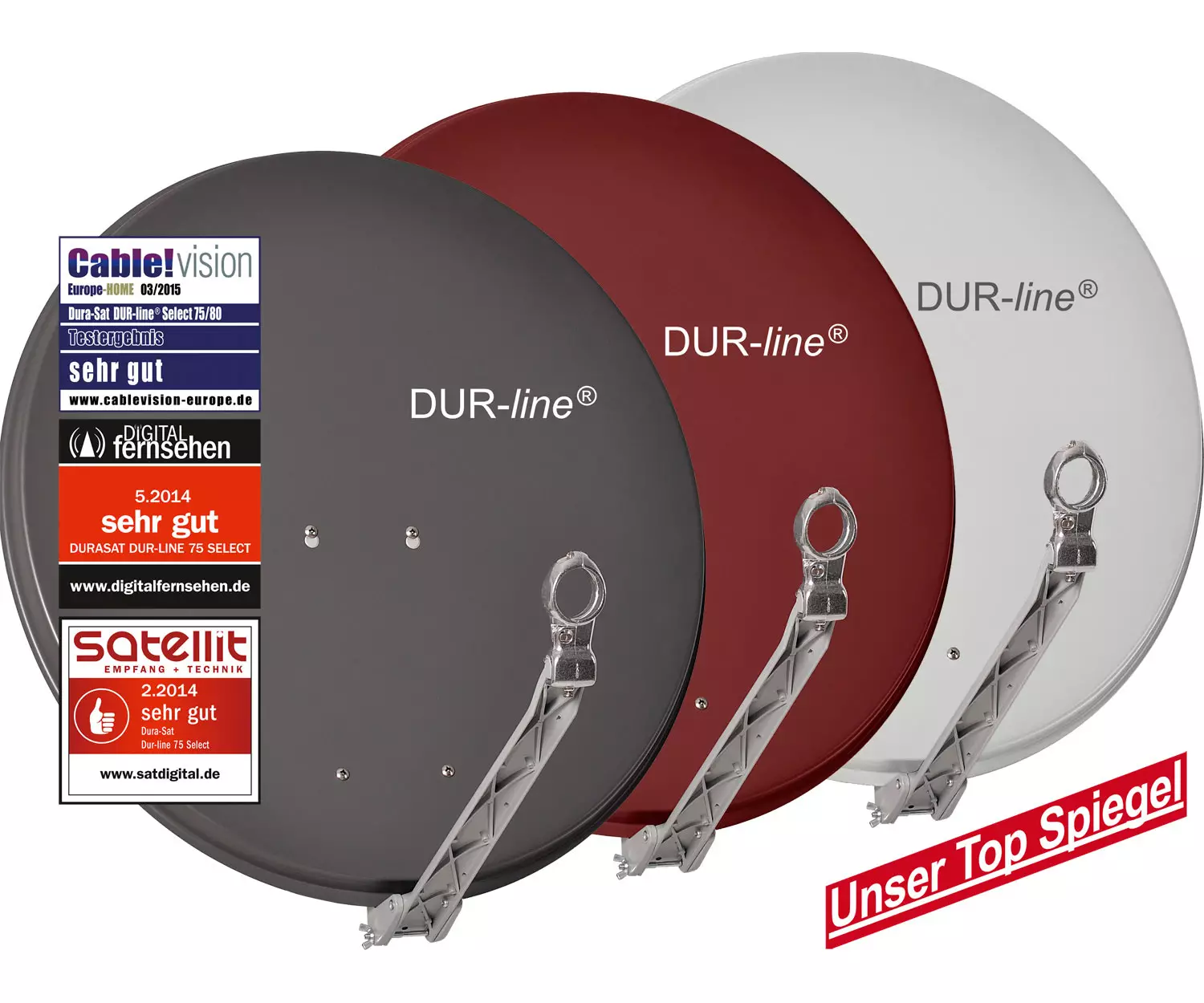 DUR-line SELECT 75/80cm Aluminium Satellitenschüssel 