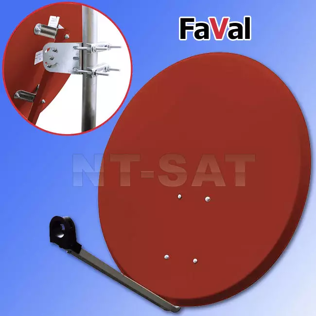 FaVal Antenne 80cm Stahlantenne, Rot