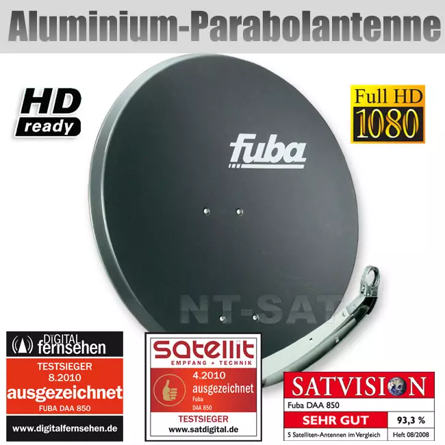 Fuba DAA 850 - Satellitenschüssel Antrazith 85cm