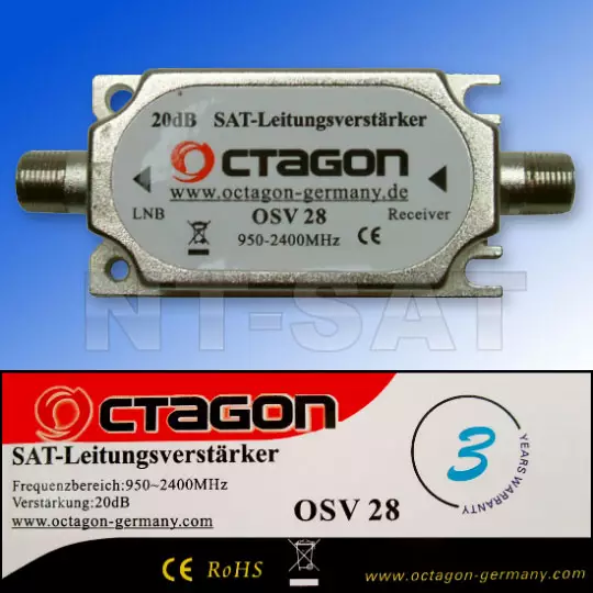 Octagon OSV 28 Inline Sat-Verstärker