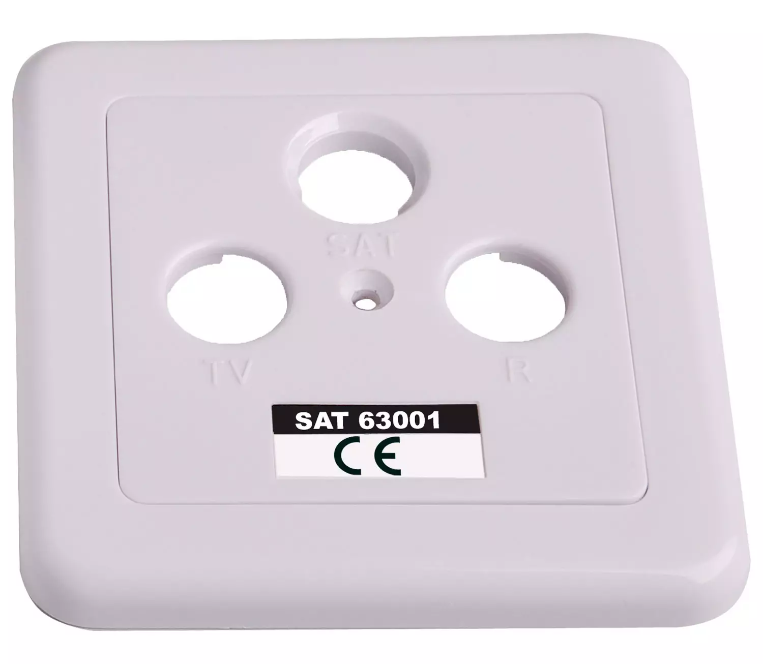 Sat-BK 3-Loch-Durchgangsdose mit Diode, 10 dB DC-Durchlass (nicht programmierbar)
