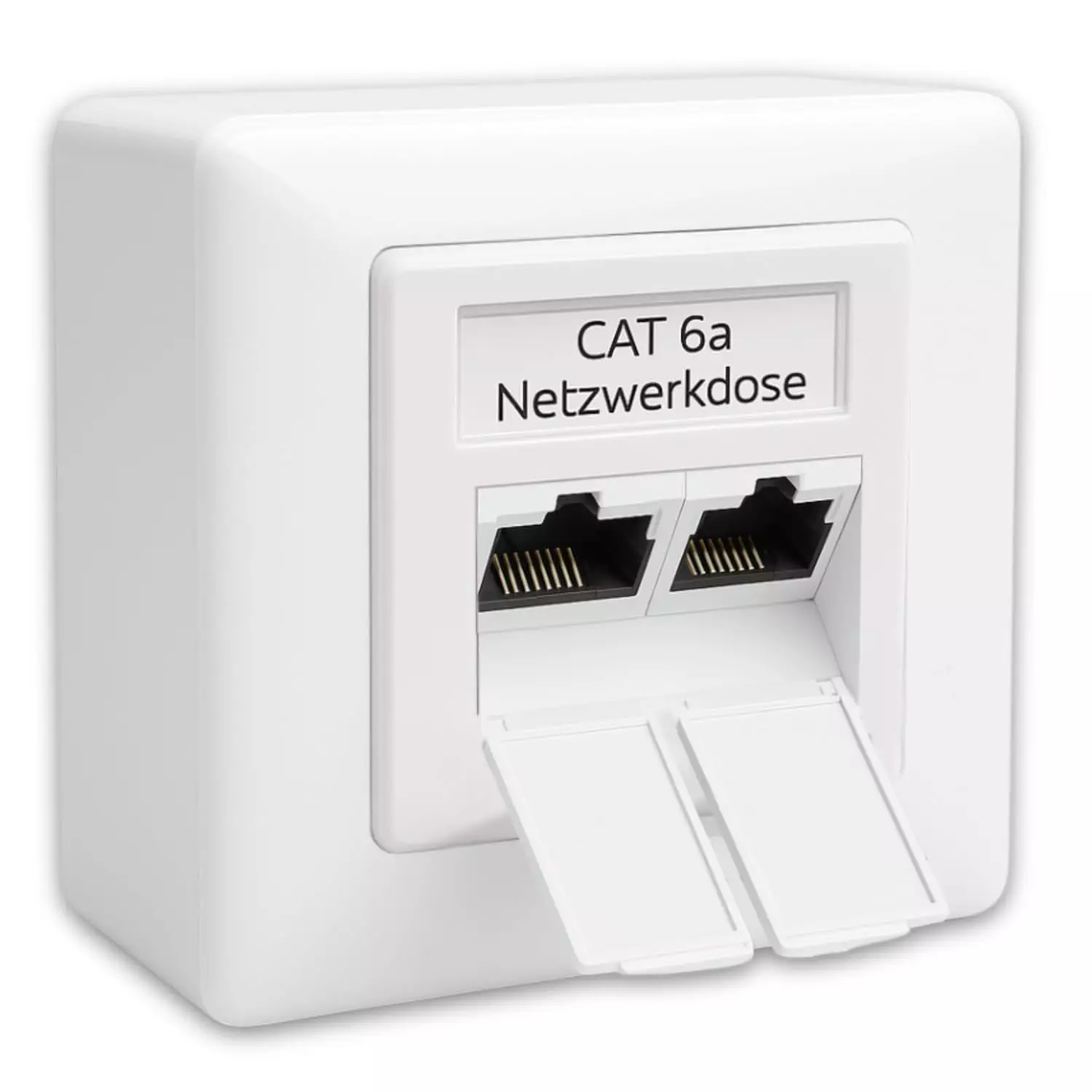 Netzwerkdose LAN-Germany B.e.s.t 1x CAT 6a Universal LAN Dose Netzwerkdose Aufputz & Unterputzmit Abdeckung weiß Germany B.e.s.t 1x CAT 6a Universal LAN Dose Netzwerkdose Aufputz & Unterputz