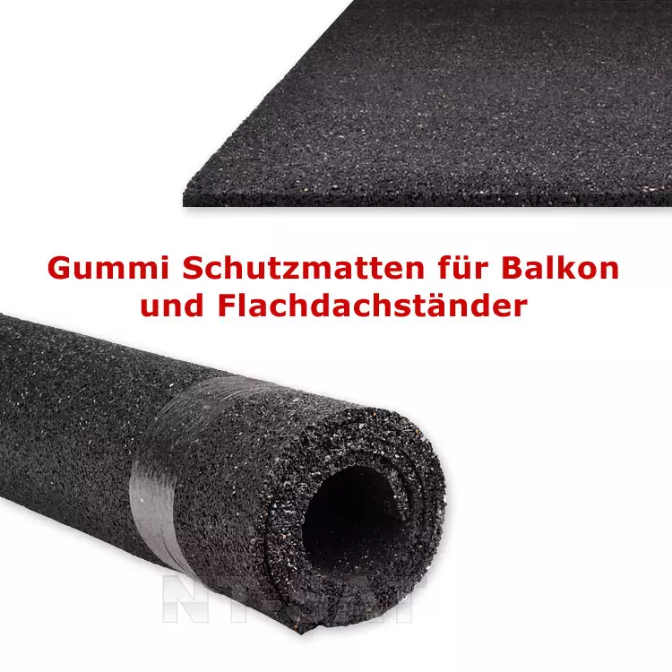 Gummi Schutzmatten für Balkon und Flachdachständer