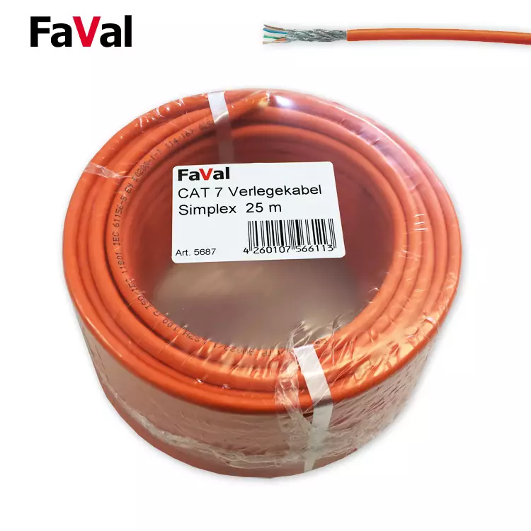 Verlegekabel Cat7 S/FTP PIMF Halogenfrei, 25 m