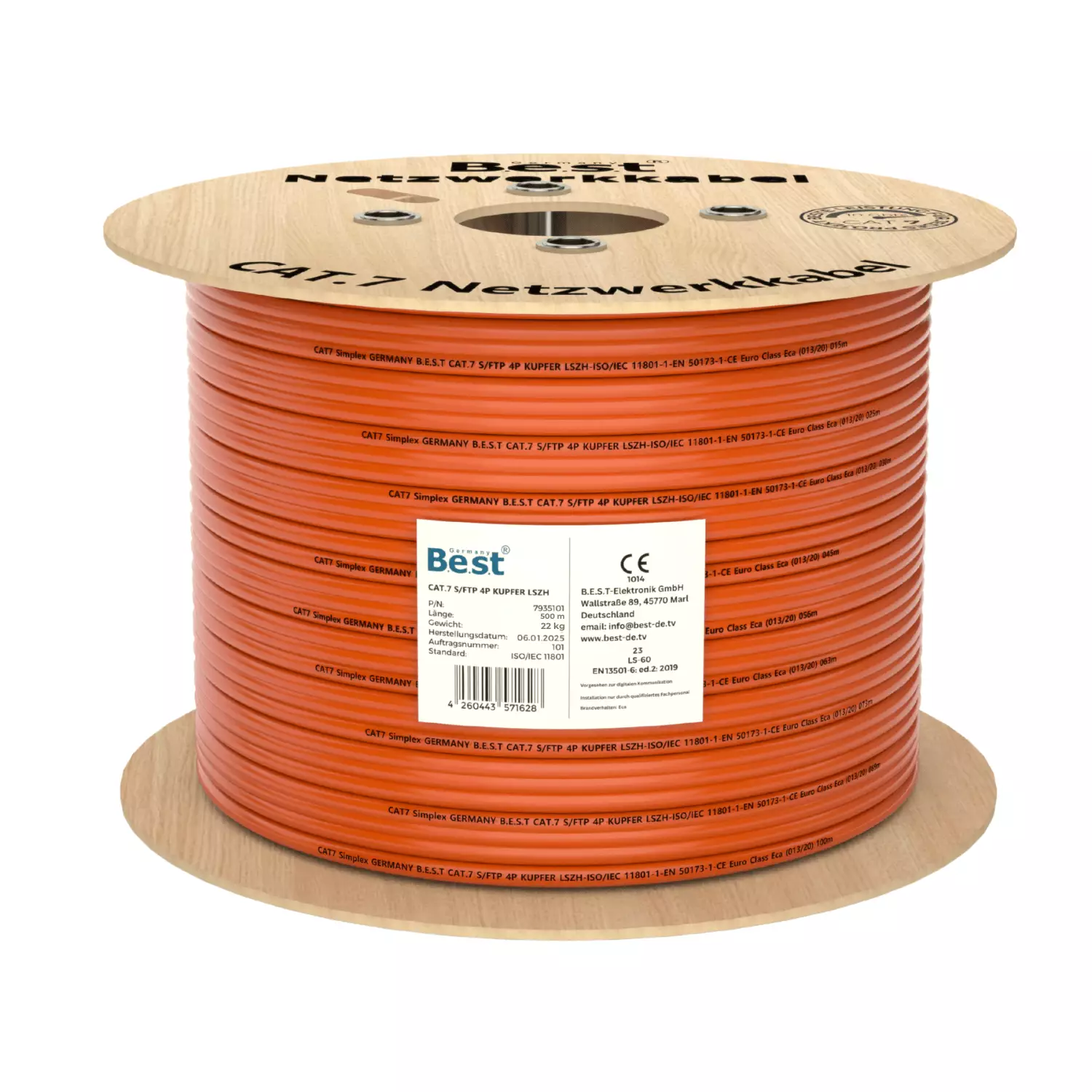 500 m CAT.7 Verlegekabel Gigabit Netzwerkkabel Kupfer LAN 1000Mhz S/FTP6 5 Kat.7 500 m CAT.7 Verlegekabel Gigabit Netzwerkkabel Kupfer LAN 1000Mhz S/FTP6 5 Kat.7