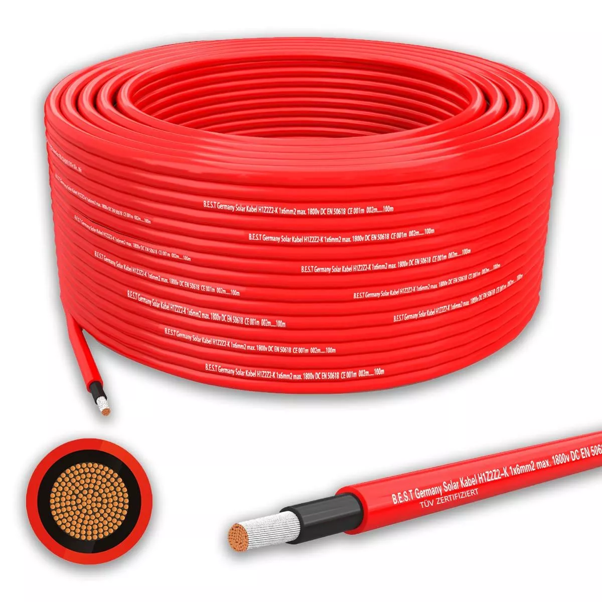 Solarkabel Solarleitung 4mm² 6mm² + MC Stecker