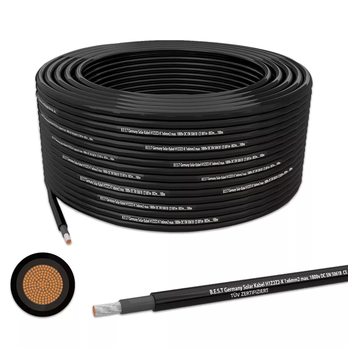 Solarkabel Solarleitung 4mm² 6mm² + MC Stecker