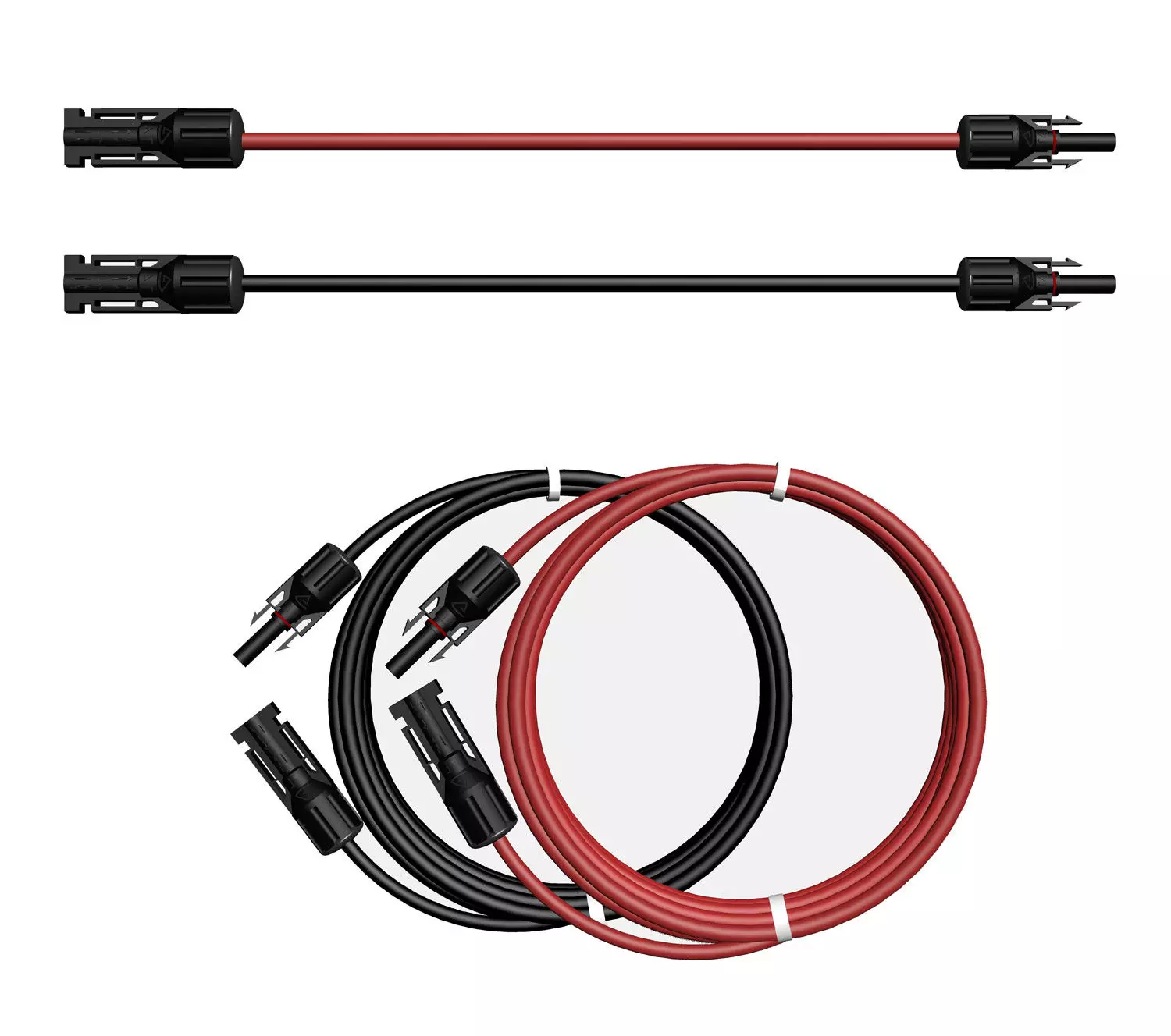 Solarkabel Verlängerungskabel rot schwarz 4mm², 6mm²