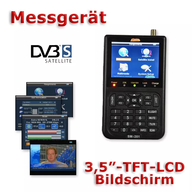 Sat Finder Digitales Messgerat Satelliten Finder Summit Lcd 3d F Kabel