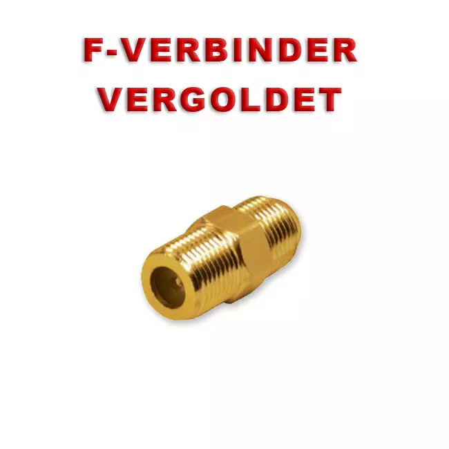 F-Verbinder vergoldet