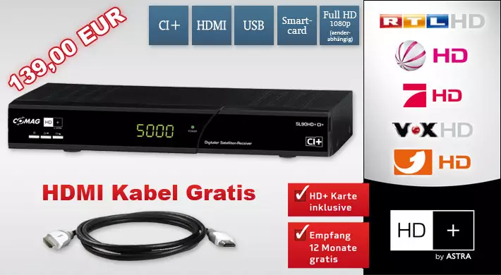 HD Sat Receiver Comag SL90HD+ CI+